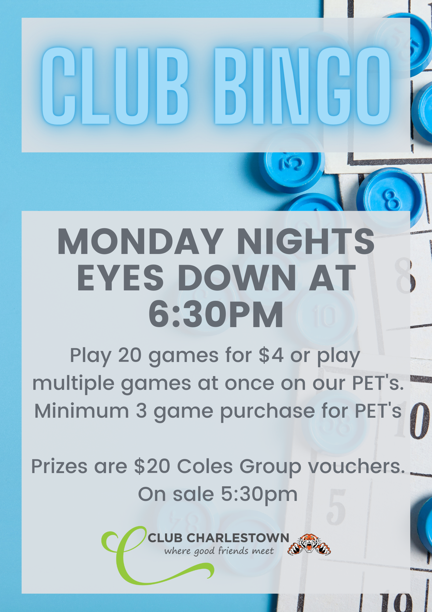 Monday Club Bingo – Club charlestown